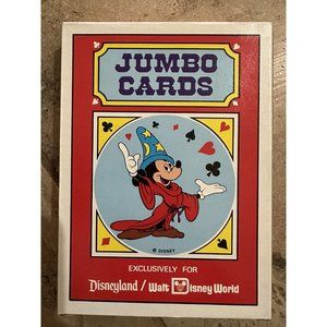 Vintage Sorcerer Mickey Mouse Disney World WDW Jumbo Playing Cards Magic Shop